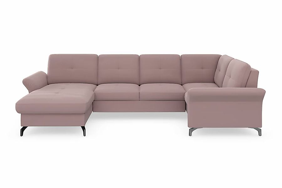 Home affaire Wohnlandschaft "Calando U-Form" wahlweise mit Bettfunktion, Be günstig online kaufen