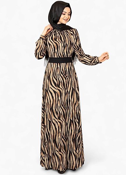 fashionshowcase Chiffonkleid Damen Abendkleid im Zebramuster günstig online kaufen