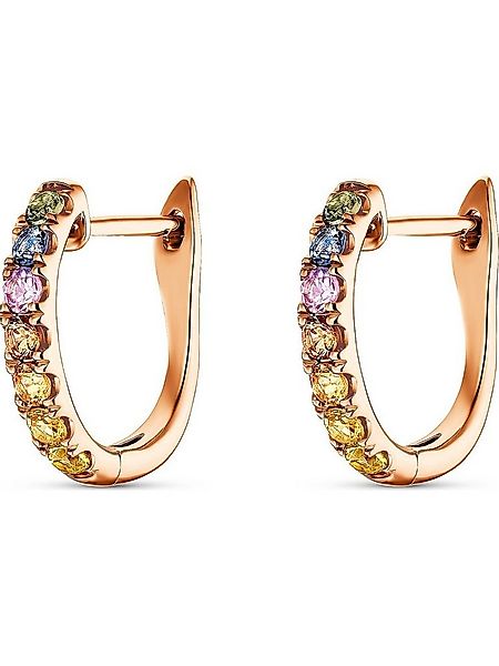 GUIA Paar Creolen GUIA Damen-Creolen 585er Roségold 14 Saphir (Paar) günstig online kaufen