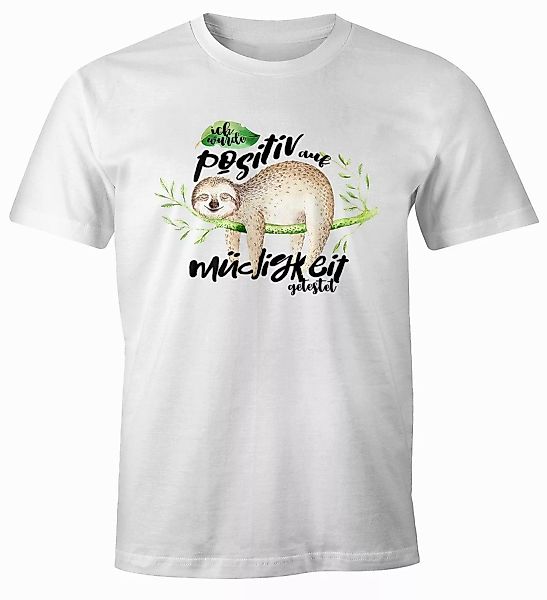 MoonWorks Print-Shirt Herren T-Shirt Faultier Ich günstig online kaufen