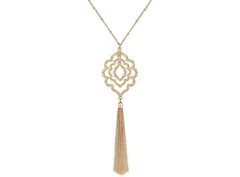 KARMA Kette mit Anhänger Lange Halskette Silber oder Gold modern 82 cm Pull günstig online kaufen