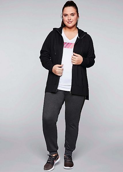 Sheego Trainingsshirt Sweatjacke Langarm günstig online kaufen