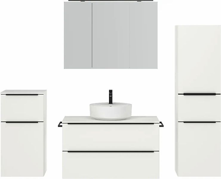 nobilia Badmöbel-Set "Alvene" vormontiert, mit Soft-Close, 4 Stk. tlg. günstig online kaufen