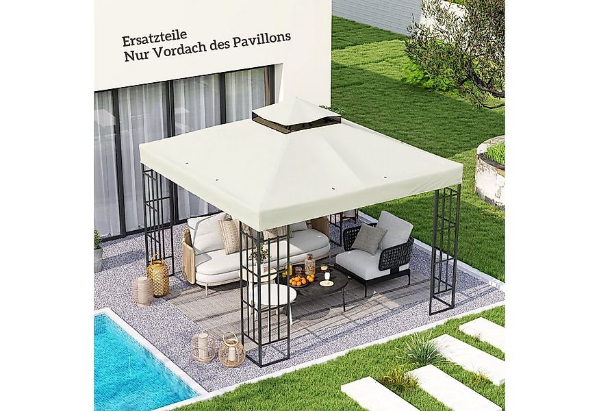Outsunny Pavillon-Ersatzdach 3 x 3 m, Ersatzbezug, 370 g/m², 300 x 300 cm ( günstig online kaufen