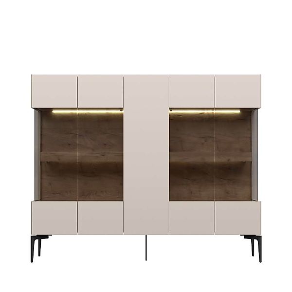 Places of Style Highboard "Sky45 Kommode mit Glastüren, Höhe 142 cm", Vitri günstig online kaufen