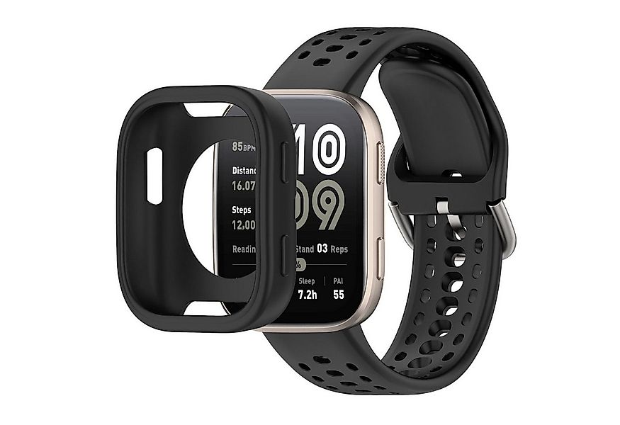 Wigento Smartwatch-Armband Für Amazfit Bip 6 Silikon Schutzhülle mit integr günstig online kaufen