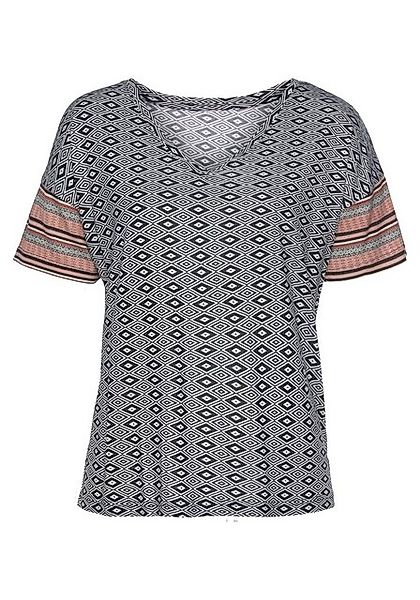 Vivance Dreams Pyjamaoberteil in schönem Ethno-Design günstig online kaufen