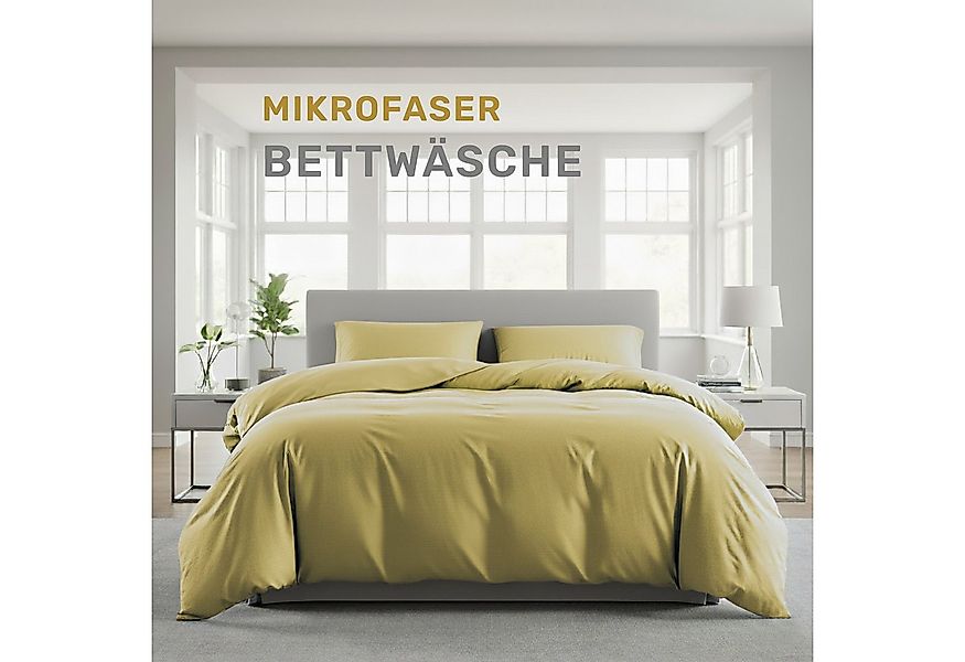 Lavea Bettwäsche Mikrofaser Bettwäsche-Sets mit Kissenbezügen und Bettbezüg günstig online kaufen