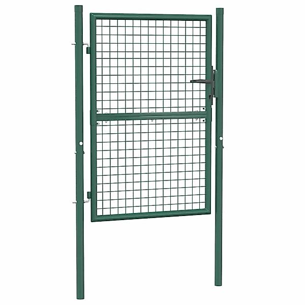vidaXL Zauntor Stahl 100x125 cm Grün 145733 günstig online kaufen