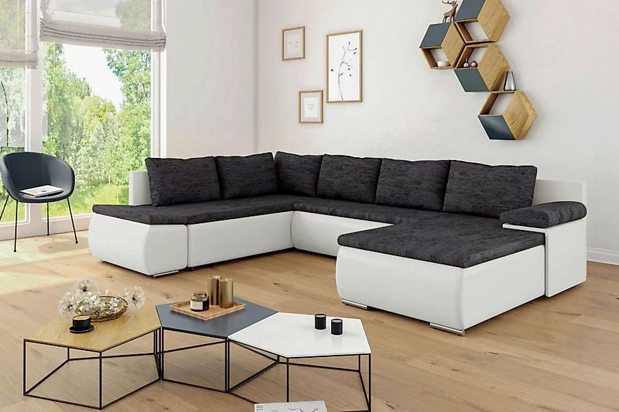 Stylefy Wohnlandschaft Nessi, Sofa, U-Form, Ottomane links oder rechts best günstig online kaufen