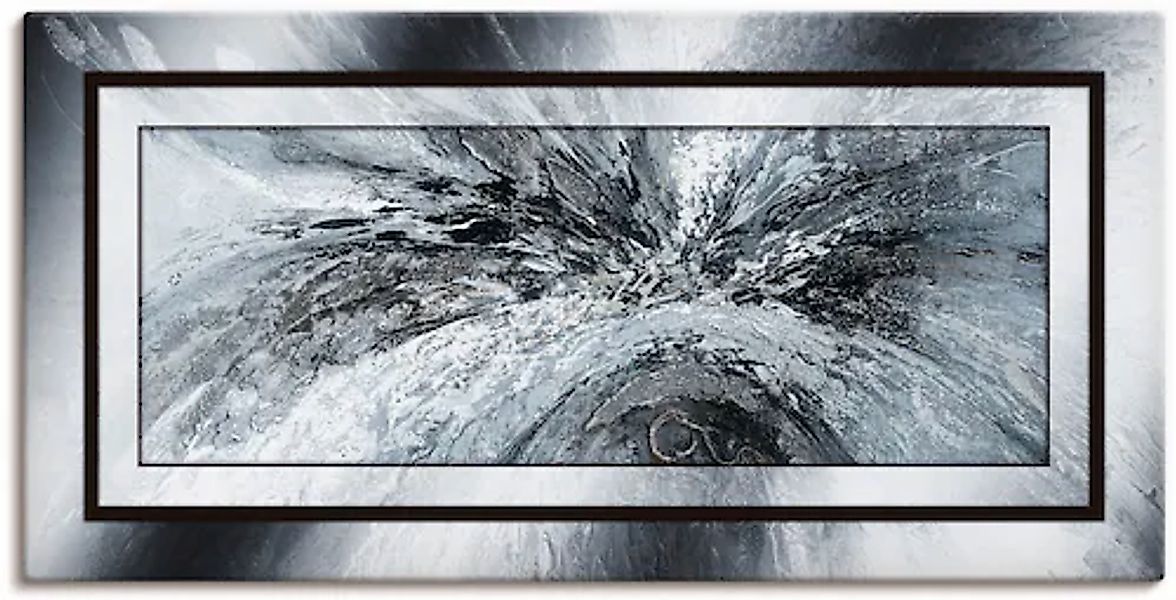 Artland Wandbild »Schwarz - weiß abstrakt 1« Muster 1 Stk. tlg. als Alubild günstig online kaufen