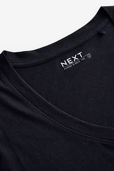 Next V-Shirt T-Shirt mit V-Ausschnitt aus Baumwolle und Modal (1-tlg) günstig online kaufen