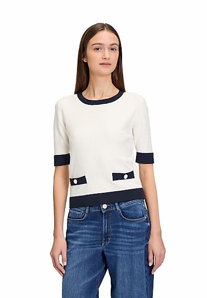 Betty&Co Kurzarmshirt "Betty & Co Feinstrickpullover mit Rundhalsausschnitt günstig online kaufen