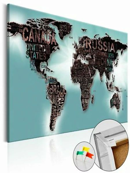 artgeist Pinnwand Bild Subtlety of the World [Cork Map] mehrfarbig Gr. 60 x günstig online kaufen