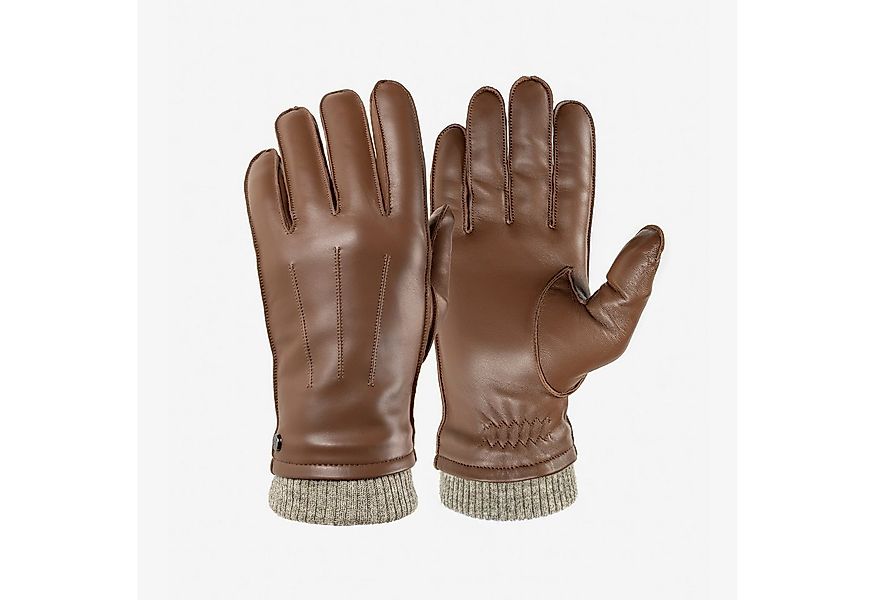 PEARLWOOD Lederhandschuhe JACKSON (1 Paar) Strickbündchen, dekorative Ziern günstig online kaufen