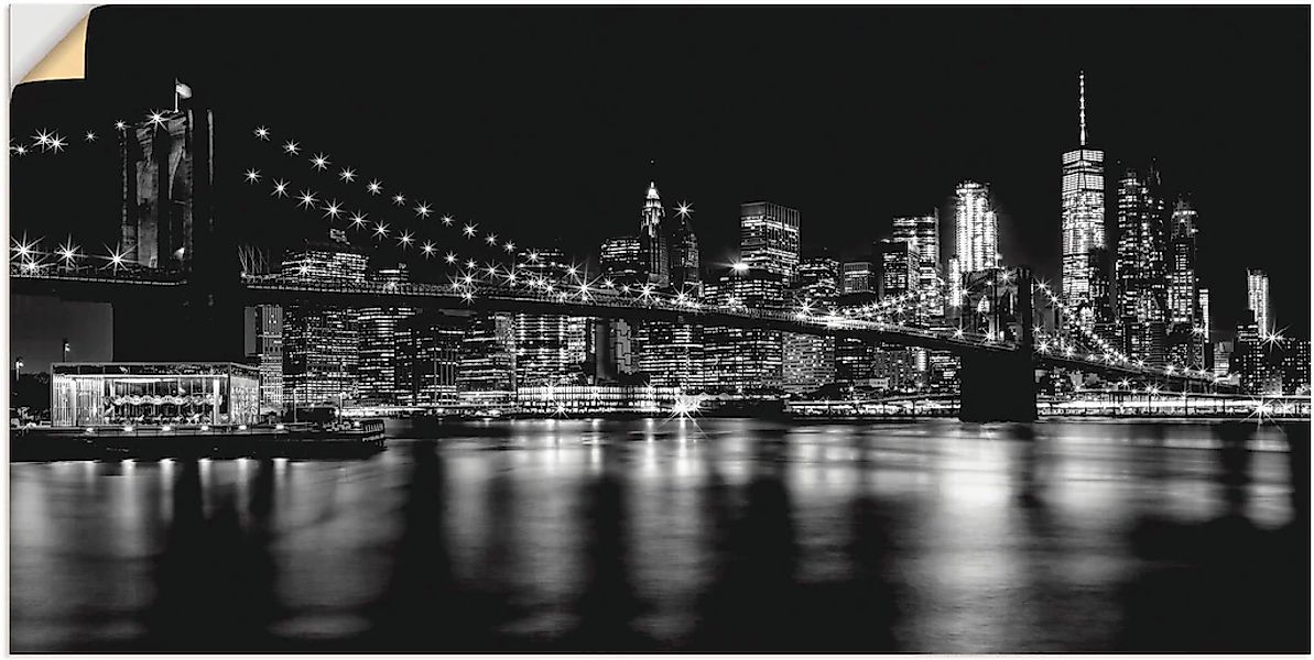 Artland Wandbild "Manhattan Skyline & Brroklyn Bridge", Amerika, (1 St.), a günstig online kaufen