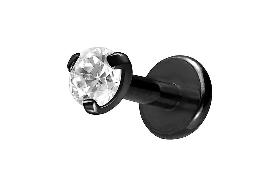 PIERCINGLINE Piercing-Set Titan Labret mit Innengewinde EINGEFASSTER KRISTA günstig online kaufen