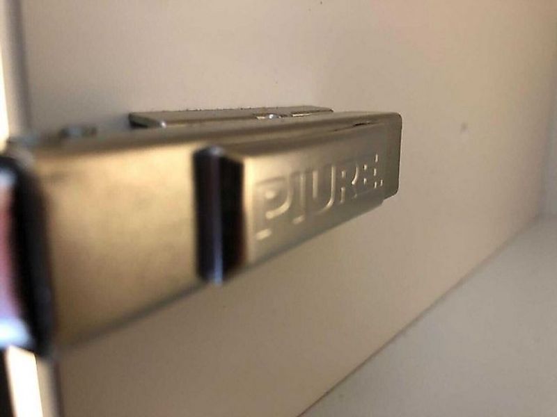 Piure Anbauschrank Wohnwand Nex Side Eiche Massiv Mattlack Weiß Dune Violet günstig online kaufen