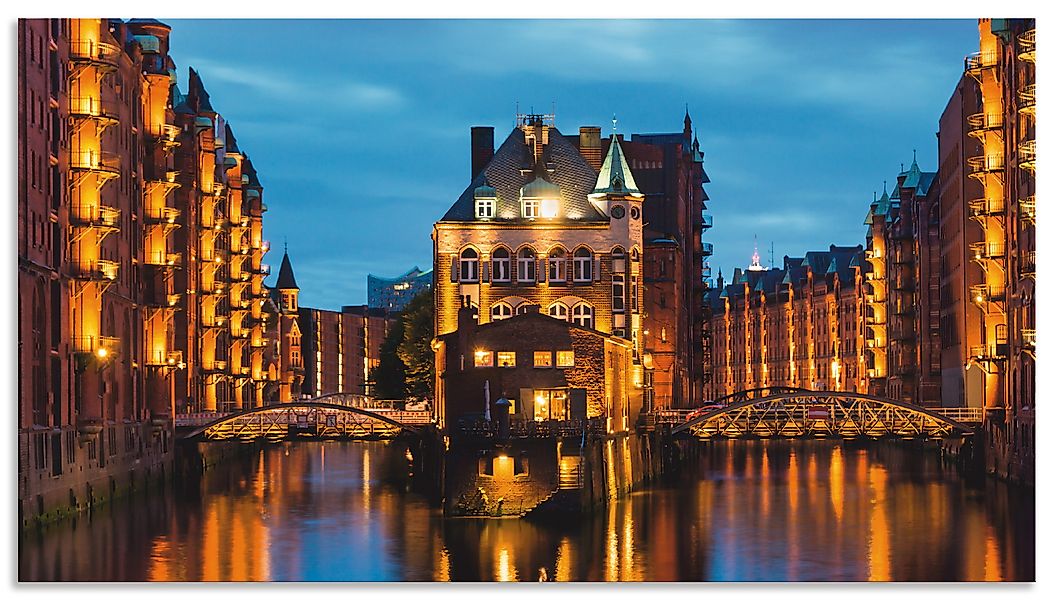 Artland Küchenrückwand »Teil der alten Speicherstadt in Hamburg«, (1 tlg.), günstig online kaufen