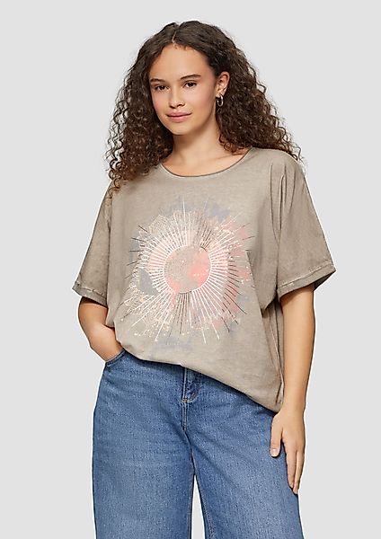 QS Kurzarmshirt Oversize Shirt in gewaschener günstig online kaufen