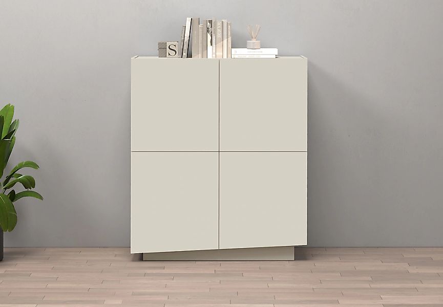 OTTO home Highboard "VELA, Höhe 120 cm, Design mit schrägen Türen, 8 Fächer günstig online kaufen