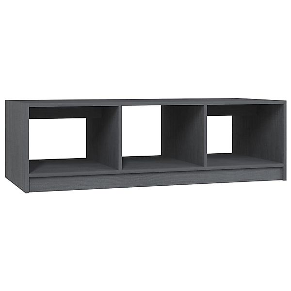vidaXL Couchtisch Grau 110x50x34 cm Massivholz Kiefer günstig online kaufen