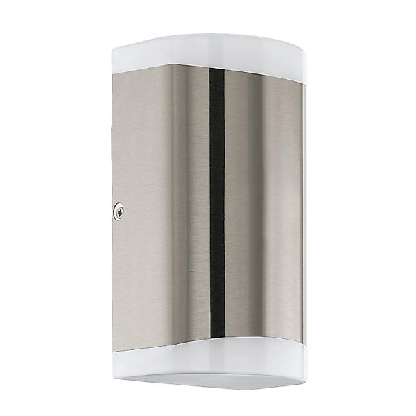 EGLO LED Außen Wandleuchte CARPINERA Edelstahl gewölbt 2-flammig GU10 IP44 günstig online kaufen