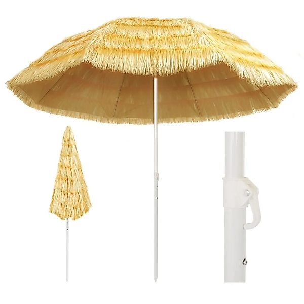 vidaXL Strandschirm Natur 300 cm Hawaii-Stil 44549 günstig online kaufen