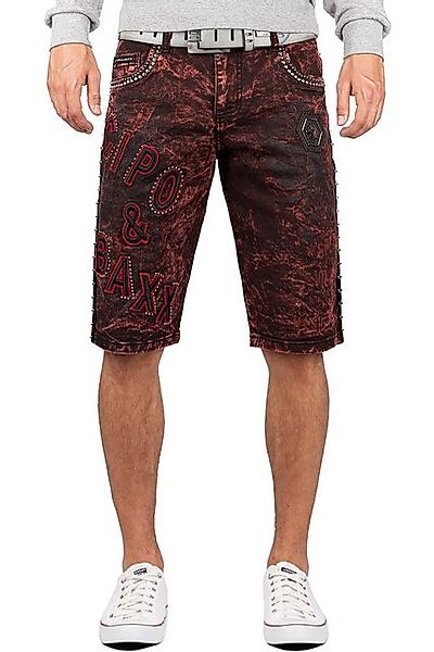 Cipo & Baxx Jeansshorts Kurze Hose BA-CK207 Bordeaux W32 günstig online kaufen