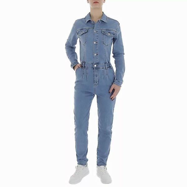 Ital-Design Jumpsuit Damen Freizeit (87543222) Used-Look Stretch Langer Jum günstig online kaufen