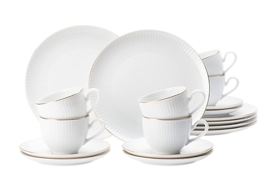Seltmann Weiden Kaffeeservice »Kaffeeservice 18-teilig Amina Goldrand«, (Se günstig online kaufen