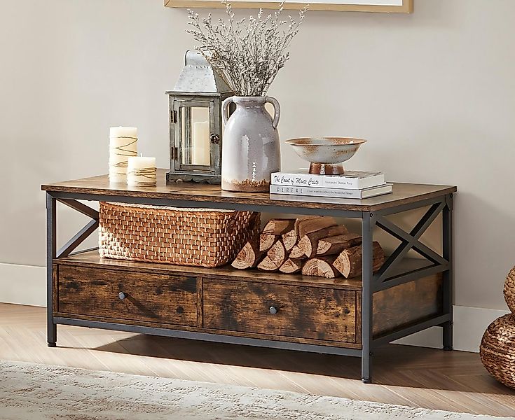 VASAGLE Couchtisch, Sofatisch, Wohnzimmertisch, 100 x 55 x 45 cm(LxBxH) günstig online kaufen
