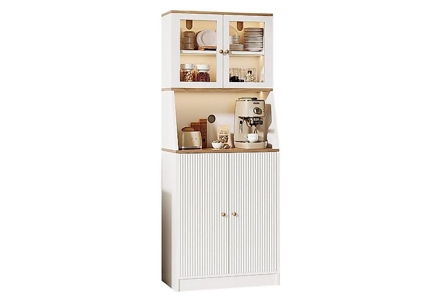 FUROKOY Küchenbuffet Hochschrank mit 4 Türen, Mehrzweckschrank (Packung, 1- günstig online kaufen