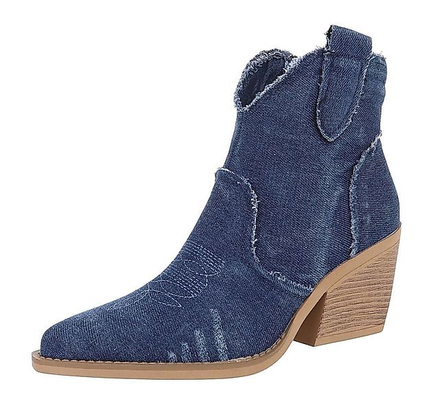 Ital-Design Damen Cowboyboots Western Westernstiefelette (88843805) Blockab günstig online kaufen