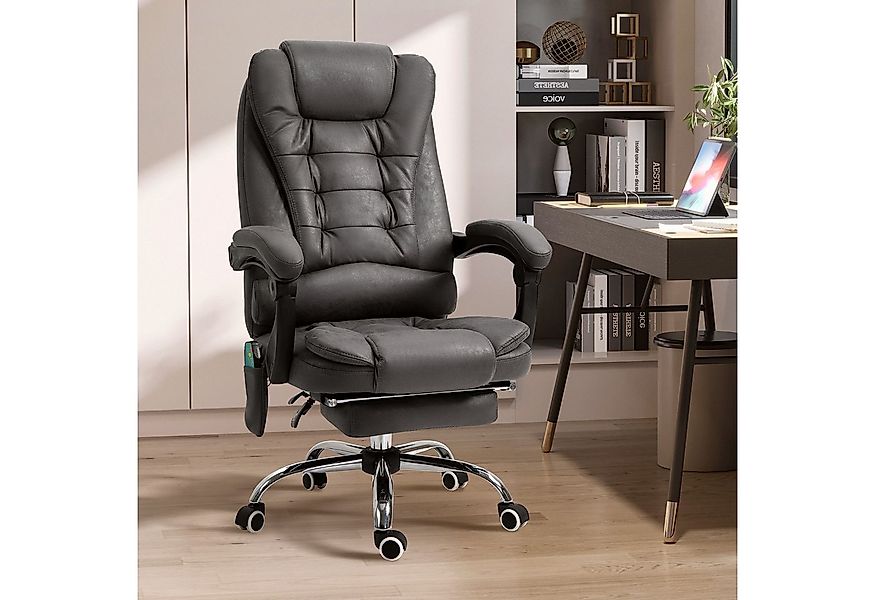 Vinsetto Schreibtischstuhl Bürostuhl mit Massagefunktion, Ergonomisch Drehs günstig online kaufen