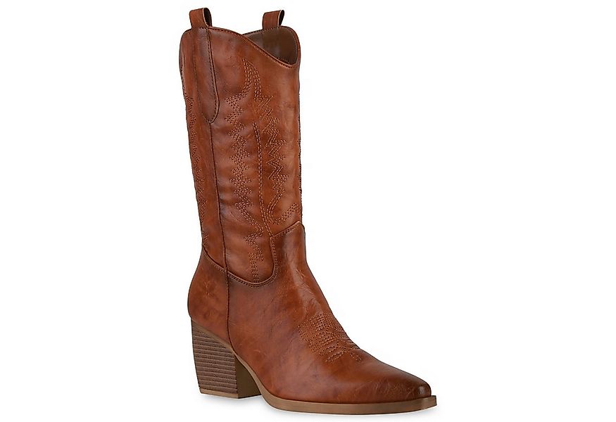 VAN HILL 838384 Cowboystiefel Damen Stiefel Cowboystiefel Holzoptikabsatz S günstig online kaufen