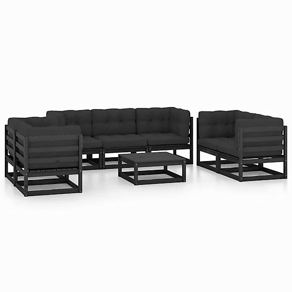 8-tlg. Garten-lounge-set Mit Kissen Kiefer Massivholz günstig online kaufen