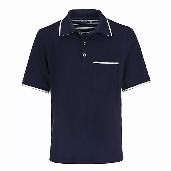 modAS Poloshirt Herren T-Shirt mit Knopfleiste mit 3 Metall-Knöpfen und Bru günstig online kaufen