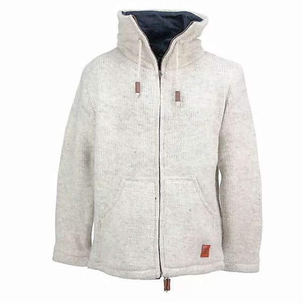 KUNST UND MAGIE Strickjacke Klassische Strickjacke Wolle Winter Jacke mit H günstig online kaufen