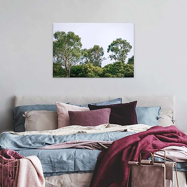 Bricoflor Wald Bild Auf Leinwand In Grün Natur Wandbild Ideal Für Schlafzim günstig online kaufen