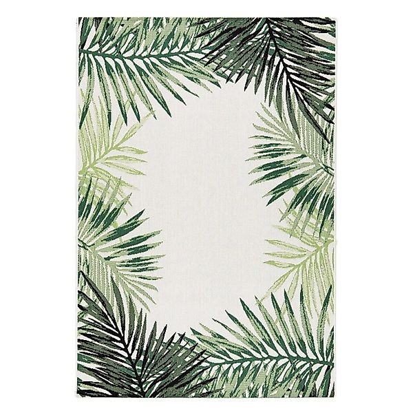 KARAT Outdoorteppich Palm Cycas Wetterfest Grünes Palmendesign 80 x 150 cm günstig online kaufen