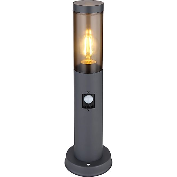 Globo Außenleuchte Boston Edelstahl Anthrazit 45 cm Bewegungssensor günstig online kaufen