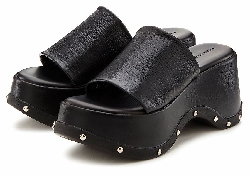 French Connection Pantolette Mule, Sandale, offener Schuh aus Leder mit mod günstig online kaufen