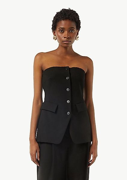 comma Blusentop Bluse Korsage mit Pattentaschen und Knopfleiste günstig online kaufen