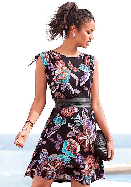 Vivance Jerseykleid mit großem Blumendruck, leichtes günstig online kaufen
