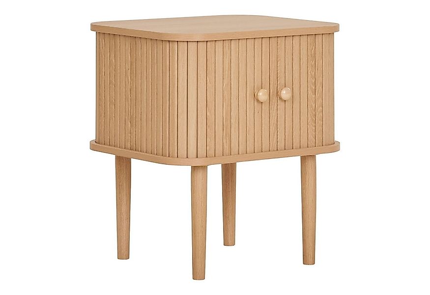 House Nordic Beistelltisch Jalousientüren, Eichefarbig, MDF - 45x50,5x40cm günstig online kaufen