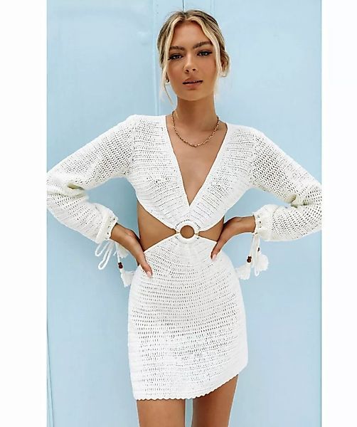 KIKI Strandkleid Sexy, schlankes Kleid mit hohlem V-Ausschnitt und hoher Ta günstig online kaufen