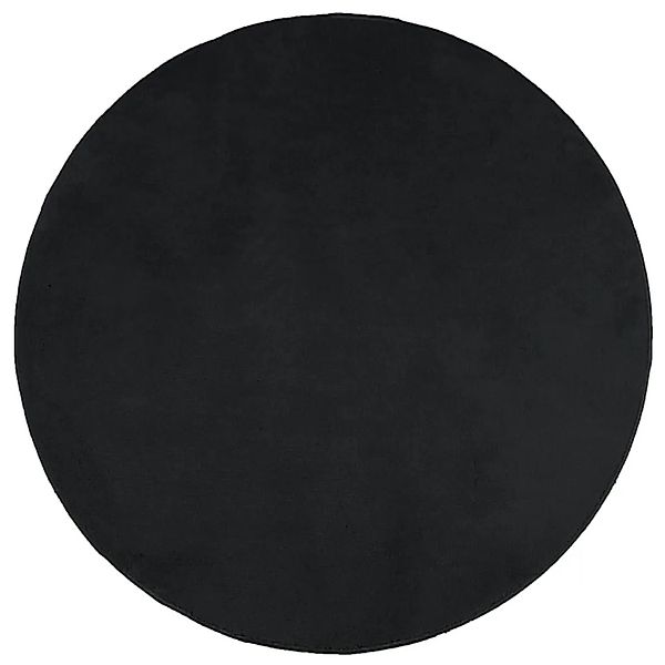 vidaXL Teppich OVIEDO Kurzflor Schwarz Ø 120 cm 375567 günstig online kaufen