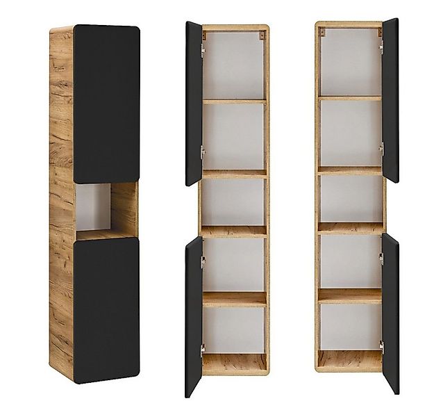 Lomadox Badmöbel-Set NEW-LUTON, (Spar-Set, 4-St), Eiche Waschbeckenschrank günstig online kaufen