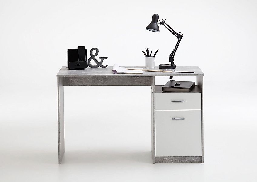 FMD Schreibtisch "Jackson", Bürotisch mit 1 Schubkasten und 1 Tür, 123 cm b günstig online kaufen